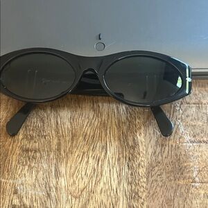Persol Black Oval Sunglasses